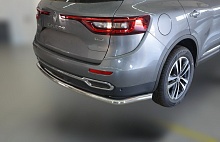 Защита заднего бампера угловая большая d60 мм для Renault Koleos II