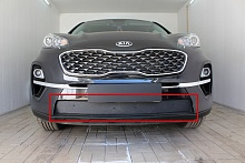 Зимняя заглушка радиатора на стяжке низ для Kia Sportage IV Рестайлинг