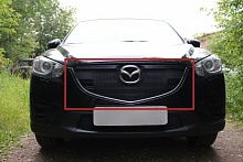 Защитная сетка радиатора верх с парктроником для Mazda CX-5 I Рестайлинг