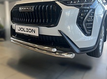 Защита переднего бампера двойная с подгибами d60/42 мм для Haval Jolion I Рестайлинг