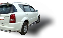 Пороги с накладным листом d53 мм для SsangYong Rexton II