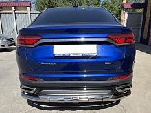 Защита заднего бампера угловая большая двойная с перемычками d60/42 мм для Geely Tugella I