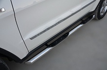 Пороги труба с проступью d76 мм для Jeep Grand Cherokee IV (WK2) Рестайлинг