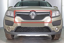 Защитная сетка радиатора на верх для Renault Sandero II