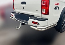 Защита заднего бампера угловая двойная d60/42 мм для JAC T8 PRO