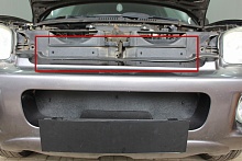 Зимняя заглушка радиатора на стяжке верх (2 части) для Hyundai Santa Fe I