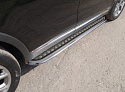Пороги с площадкой 75х42 мм для Kia Sorento III Prime Рестайлинг