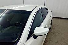 Дефлекторы окон 2D с хром накладками 4 шт. для Mazda 3 III (BM) Рестайлинг