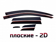 Дефлекторы окон 2D 6 шт. для Chevrolet Aveo I Рестайлинг
