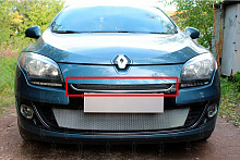 Защитная сетка радиатора верх для Renault Megane III Рестайлинг