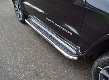 Пороги с площадкой 60,3 мм для Jeep Grand Cherokee IV (WK2) Рестайлинг 2