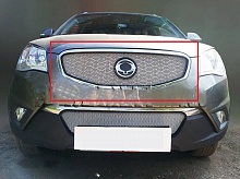 Защитная сетка радиатора верх для SsangYong Actyon II