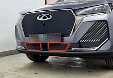 Зимняя заглушка радиатора к съемной сетке низ 2 части для Chery Tiggo 7 Pro Max I Рестайлинг