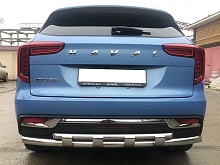 Защита заднего бампера двойная с перемычками d60/42 мм для Haval Jolion I