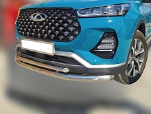 Защита переднего бампера двойная d60/42 мм для Chery Tiggo 7 Pro I