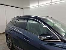 Дефлекторы окон 2D с хром накладками 6 шт. (под наклоном) (короткая база) для Hyundai Tucson IV Рестайлинг