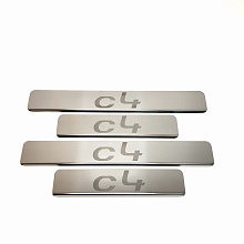 Накладки на пороги из нержавеющей стали 4шт. для Citroen C4 II Рестайлинг