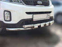 Защита переднего бампера G d60/60 мм для Kia Sorento II Рестайлинг
