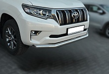 Защита переднего бампера d76 мм для Toyota Land Cruiser Prado 150 Series Рестайлинг 2