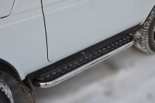 Пороги с накладным листом d53 мм для LADA (ВАЗ) 2121 (4x4) I Рестайлинг (2020)