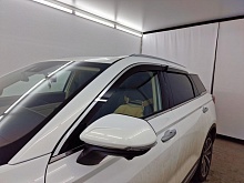 Дефлекторы окон с хром накладками 2D 4 шт для FAW Bestune T77