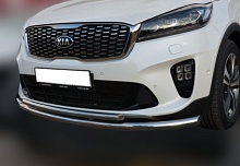 Защита переднего бампера двойная d60/42 мм для Kia Sorento III Prime