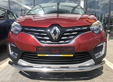 Защита переднего бампера с подгибами d60 мм для Renault Kaptur I Рестайлинг