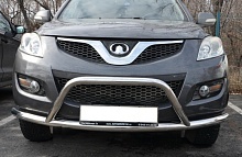 Защита переднего бампера радиус+низкая скоба d60/53 мм для Great Wall Hover H5