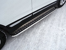 Пороги с площадкой 42,4 мм для Chery Tiggo 5 I Рестайлинг