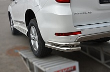 Защита заднего бампера угловая двойная d60/42 мм для Haval H9 I Рестайлинг