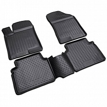Коврики в салон полиуретан 4 шт для Hyundai Sonata V (NF)