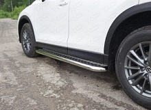 Пороги с площадкой 60,3 мм для Mazda CX-5 II Рестайлинг