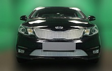 Комплект сеток chrome верх (Комфорт, Люкс, Престиж) и низ хэтчбек для Kia Rio III Рестайлинг