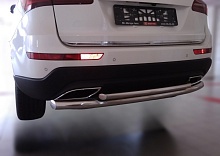 Защита заднего бампера двойная d60/42 мм для Zotye Coupa I