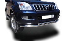 Защита переднего бампера двойная d60/42 мм для Toyota Land Cruiser Prado 120 Series Рестайлинг