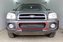 Зимняя заглушка радиатора на стяжке низ для Hyundai Santa Fe I