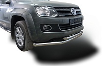 Защита переднего бампера двойная d76/60 мм для Volkswagen Amarok I