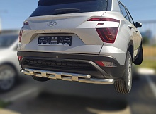 Защита заднего бампера с перемычками d60/42 мм для Hyundai Creta II
