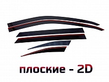 Дефлекторы окон 2D 6 шт. для Kia Sorento IV Рестайлинг