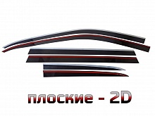 Дефлекторы окон с хром накладками 2D 6 шт для Mercedes-Benz GL-Класс II (X166)