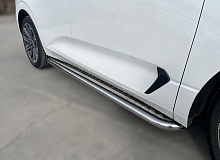 Пороги с накладным листом d53 мм для Changan UNI-K