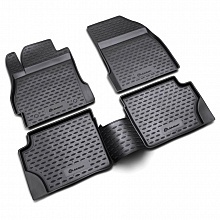 Коврики в салон полиуретан 4шт для Mazda 2 II Рестайлинг (DE2)