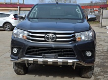 Защита переднего бампера волна G d60 мм для Toyota Hilux VIII