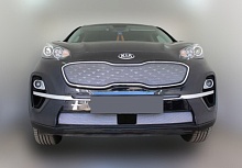 Комплект сеток chrome низ с датчиком ACC, верх и центр для Kia Sportage IV Рестайлинг