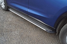 Пороги алюминиевые "Slim Line Silver" 1720 мм для GAC GS5 I