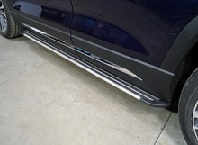 Пороги алюминиевые "Slim Line Silver" 1920 мм для Jetour X90 PLUS