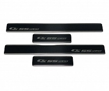 Накладки на пороги нержавеющая сталь под карбон 4шт. для Changan CS55PLUS I Рестайлинг