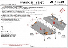 Защита картера и КПП (2 части) для Hyundai Trajet I