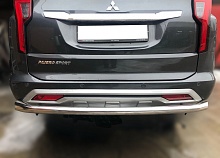 Защита заднего бампера d60 мм для Mitsubishi Pajero Sport III Рестайлинг