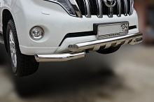 Защита переднего бампера G 5 зубьев d76 мм для Toyota Land Cruiser Prado 150 Series Рестайлинг 1